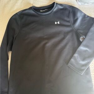 Under Armour Black Crewneck Sweatshirt with White Logo